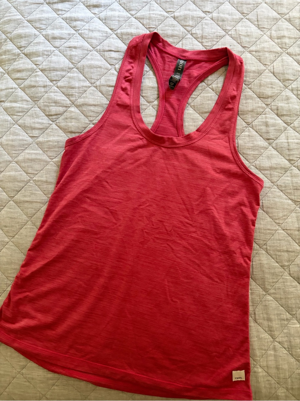 Vuori Coral Red Racerback Tank Top
